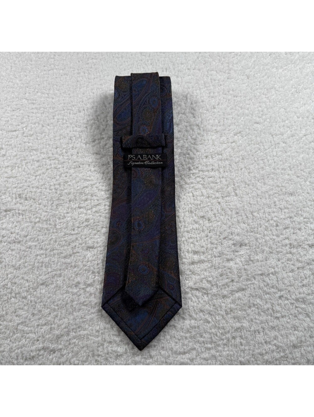 Jos. A. Bank Signature Collection Men’s 100% Silk Tie Paisley Blue Purple 60”